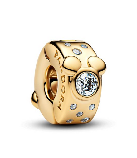 Pandora Disney Mickey & Minnie Mouse Gold-Plated Clip Charm