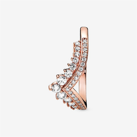 Pandora Timeless Rose Princess Wishbone Ring Size 4.5