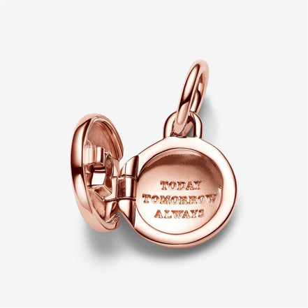 Pandora Moments 14K Rose Gold Plated Openable & Engravable Love Locket Charm