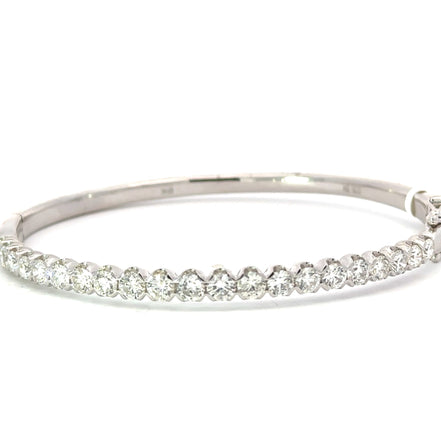 14K Gold And 3.07 CTW Diamond Bangle Bracelet