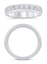 14K White Gold 1 CTW Diamond Channel Set Half Eternity Band