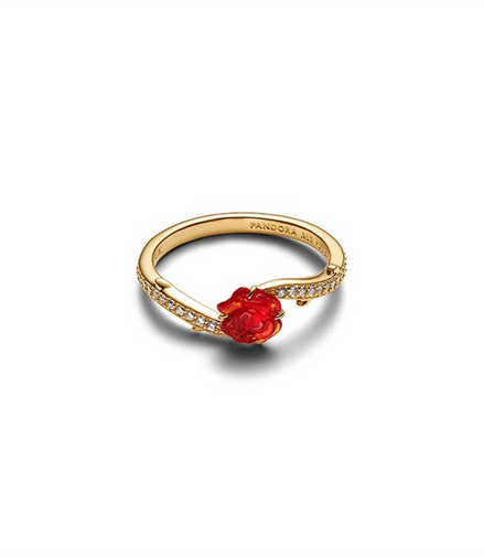 Disney Beauty and the Beast Enchanted Rose Ring Size 56