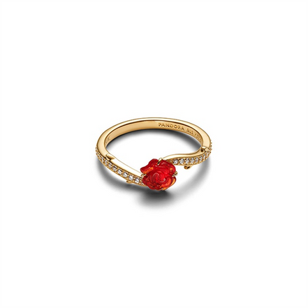 Disney Beauty and the Beast Enchanted Rose Ring Size 52