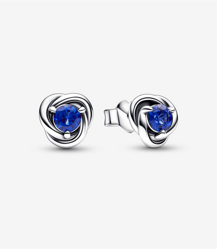 Pandora Moments September Birthstone Eternity Circle Stud Earrings