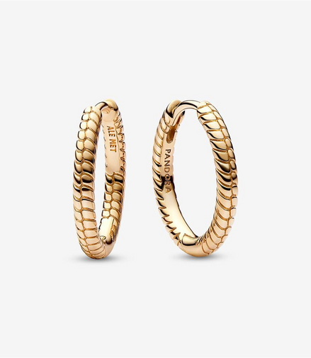 Pandora Moments Small Charm Hoop Earrings