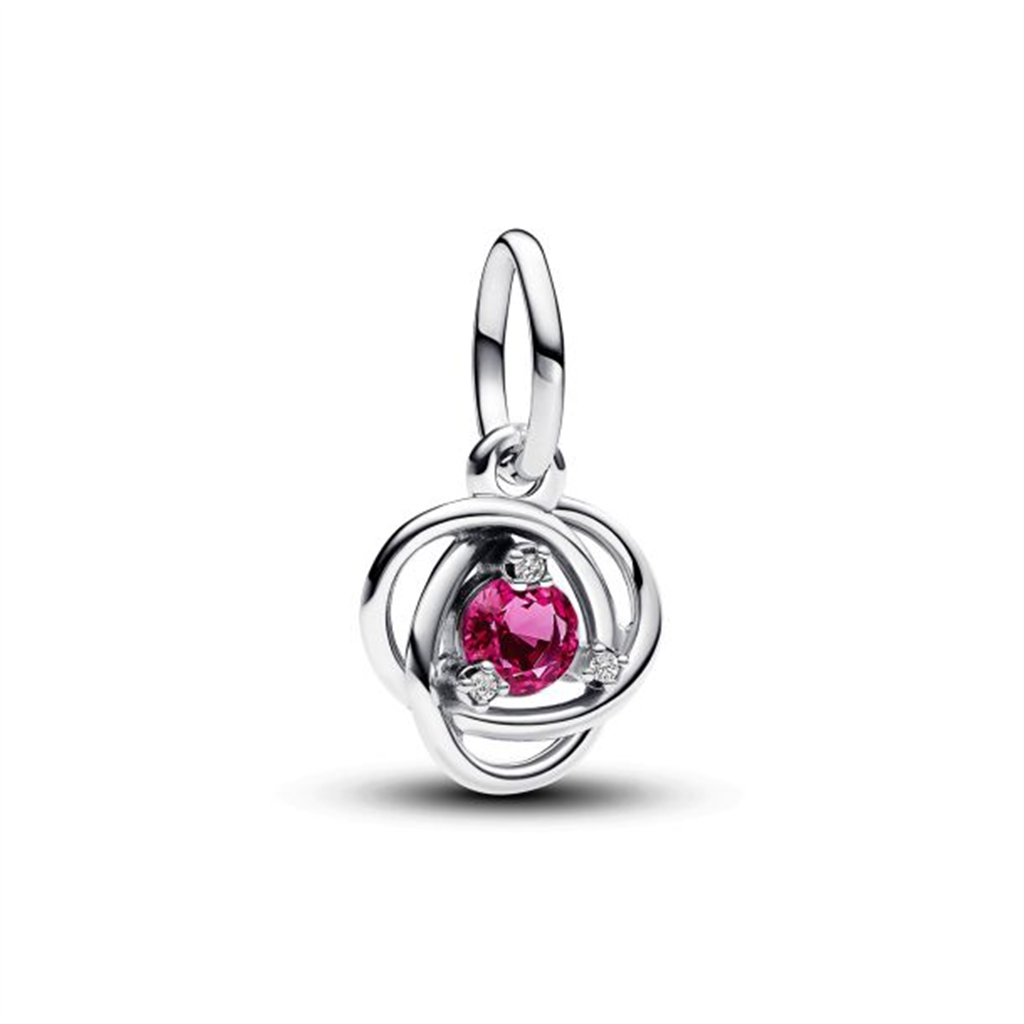 Pandora Moments October Pink Eternity Circle Dangle Charm