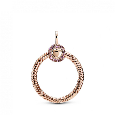 Pandora Moments Rose Small Pavé O Pendant