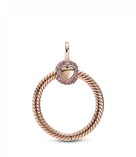 Pandora Moments Rose Small Pavé O Pendant