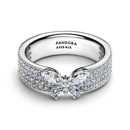 Pandora Sparkling Butterfly Bold Ring Size 7.5
