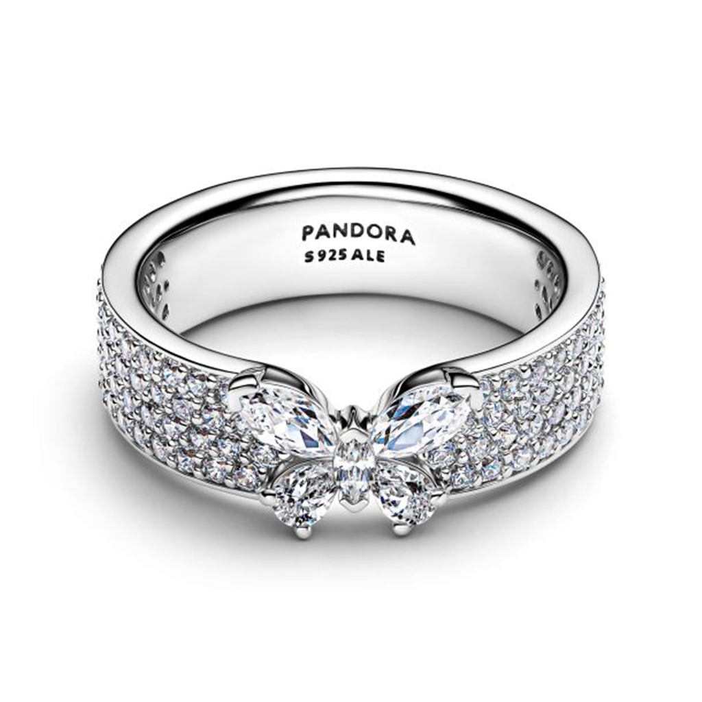 Pandora Sparkling Butterfly Bold Ring Size 7.5