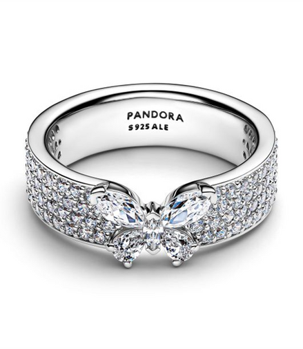 Pandora Sparkling Butterfly Bold Ring Size 7.5
