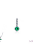 Lafonn 0.17 CTW Simulated Diamond And Emerald May Birthstone Love Pendant