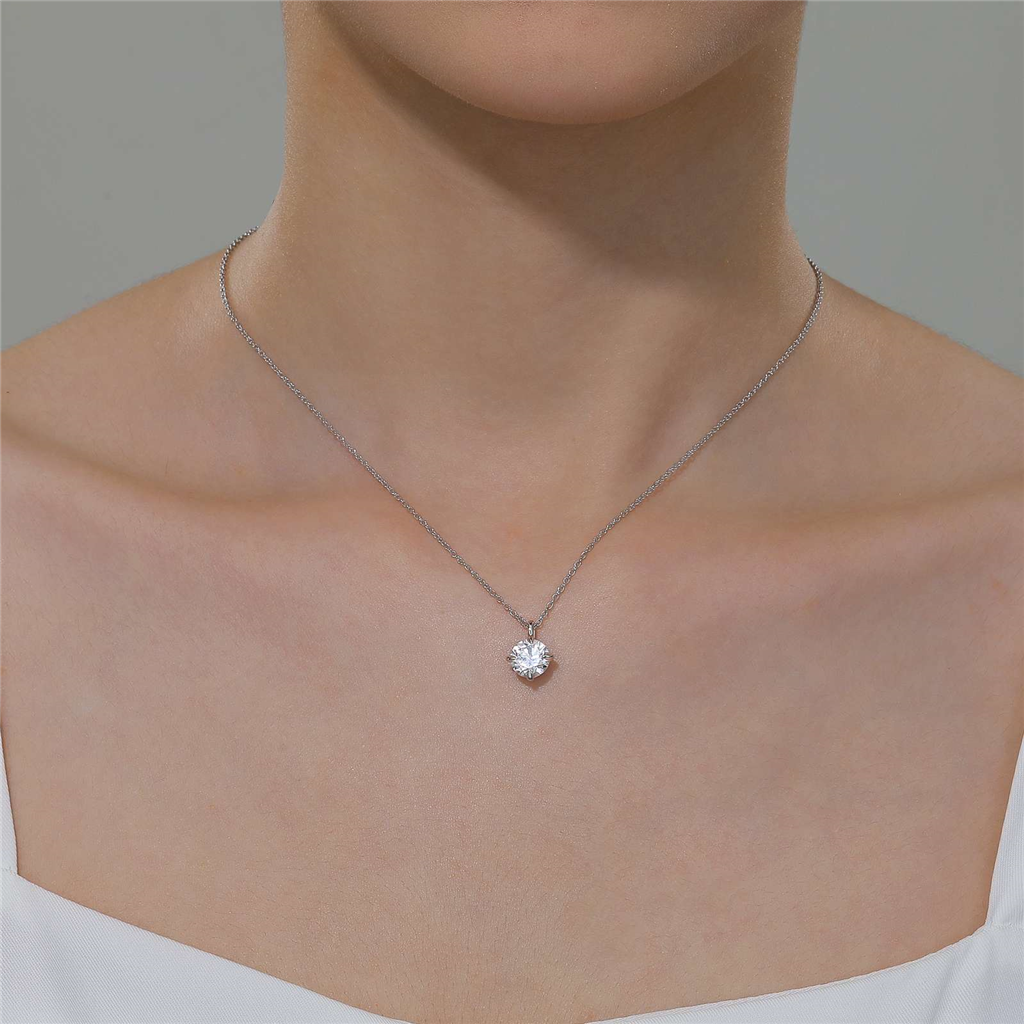 Lafonn 2 CTW Simulated Diamond Round Solitaire Necklace