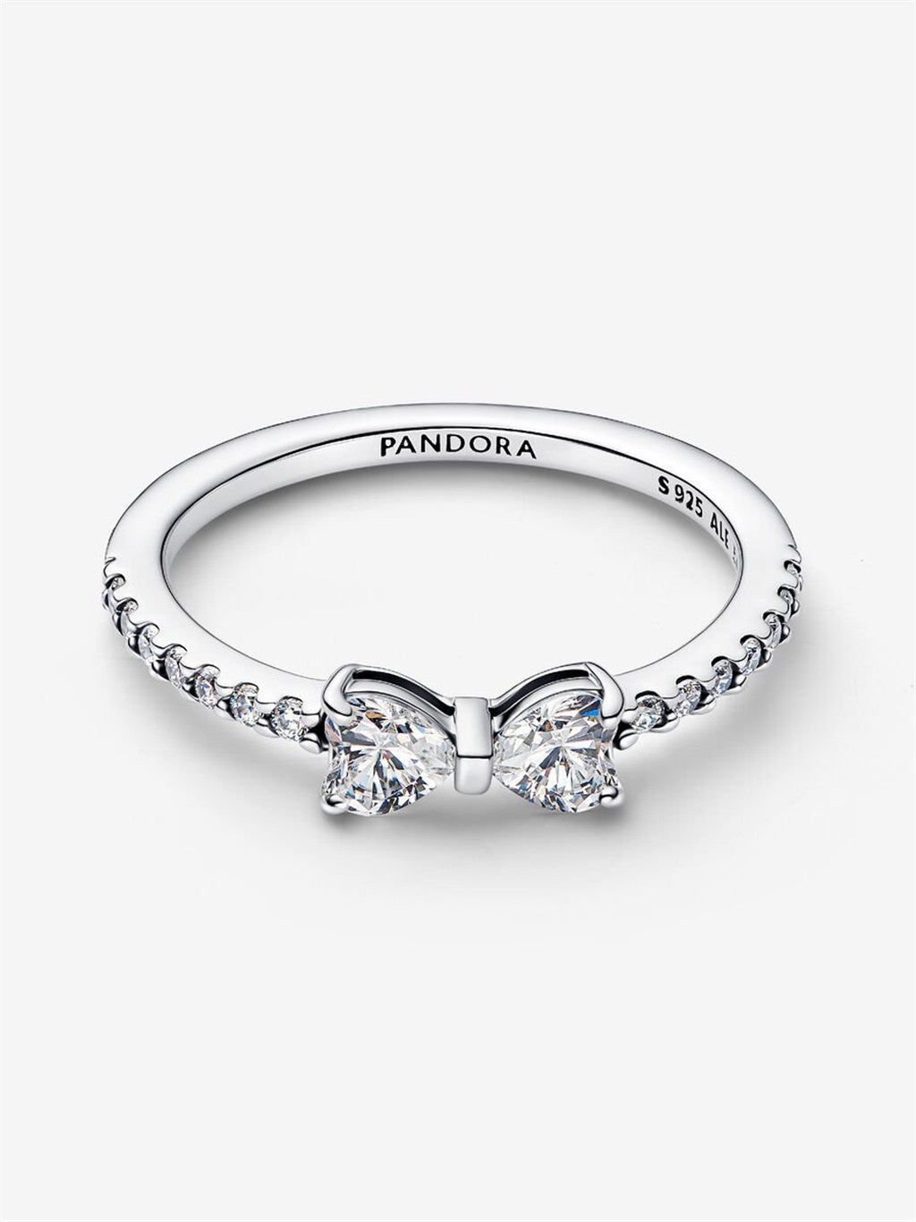 Pandora Sparkling Bow Ring Size 7.5