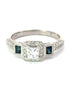 Diamond and Sapphire Engagement Ring