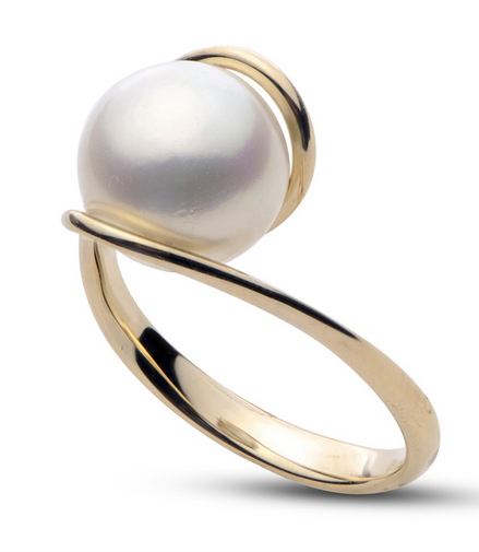 Imperial Deltah 14KT Yellow Gold Freshwater Pearl Ring