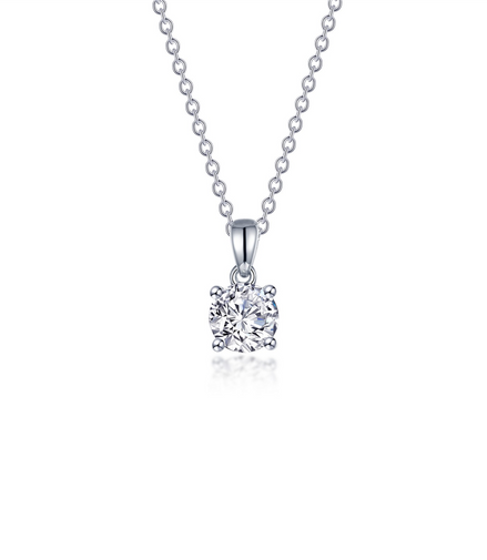 LaFonn 0.85 CTW Simulated Diamond 4 Prong Solitaire Necklace