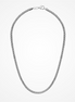Desmos Men's Rhodium Plated Venetian Box Chain 22"