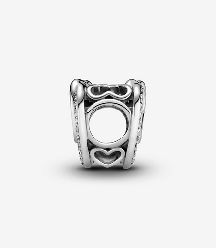 Pandora Moments Sparkling Entwined Hearts Charm