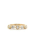14K Yellow Gold Diamond Alternating Bezel Fashion Ring
