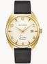 Bulova Men's Frank Sintra "Fly Me To The Moon" Black Leather Strap Watch