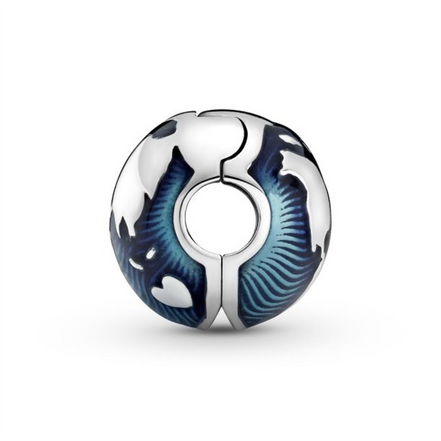 Pandora Blue Globe Clip Charm