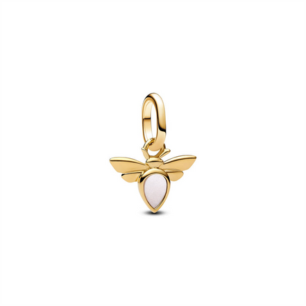 Pandora White Bee Mini Dangle Charm
