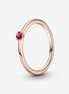 Pandora Timeless Red Solitaire Ring Size 7