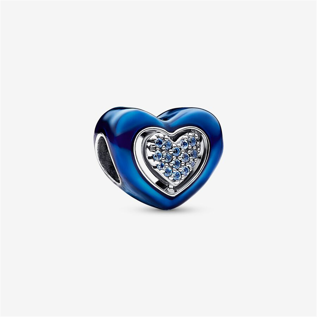 Pandora Moments Blue Spinnable Heart Charm