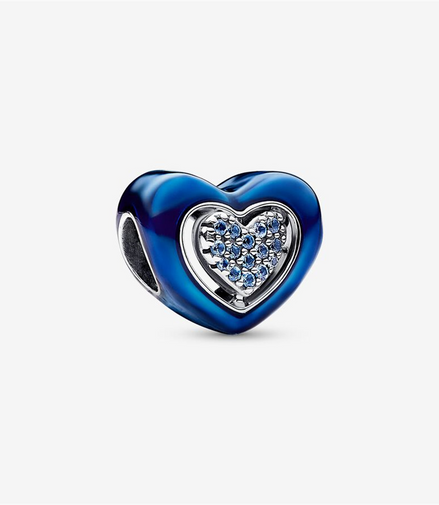 Pandora Moments Blue Spinnable Heart Charm