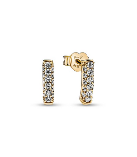 Pandora Timeless Pavé Single-Row Bar Stud Earrings