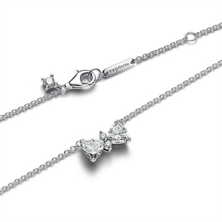 Pandora Timeless Sparkling Bow Necklace 45 cm