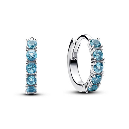 Pandora Timeless Light Blue Huggie Earrings