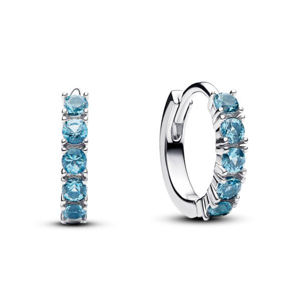 Pandora Timeless Light Blue Huggie Earrings