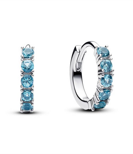 Pandora Timeless Light Blue Huggie Earrings