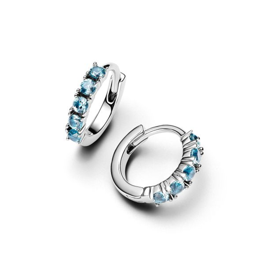 Pandora Timeless Light Blue Huggie Earrings