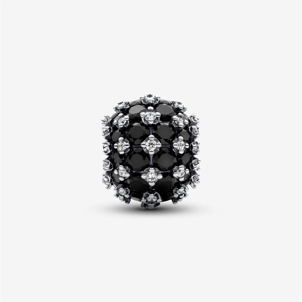 Pandora Moments Sparkling Pavé Round Black Charm