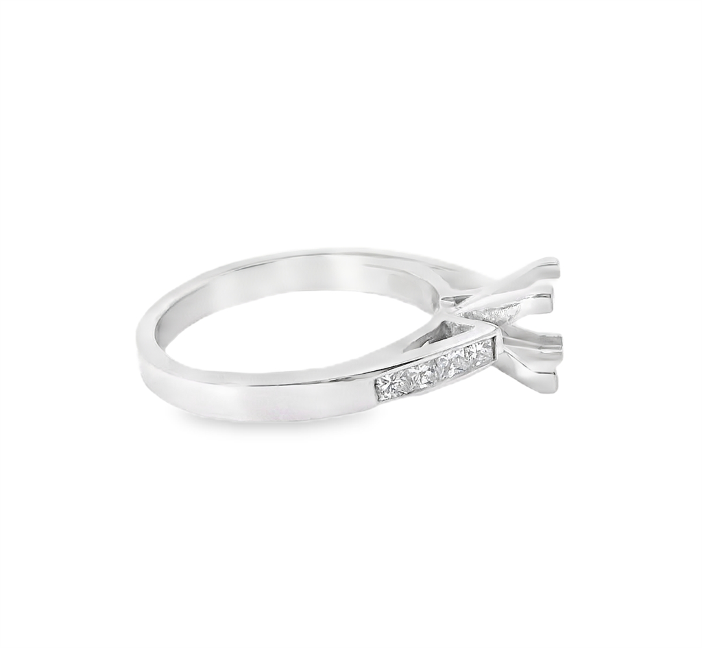 14K White Gold 0.30 CTW Diamond Semi-Mount Engagement Ring