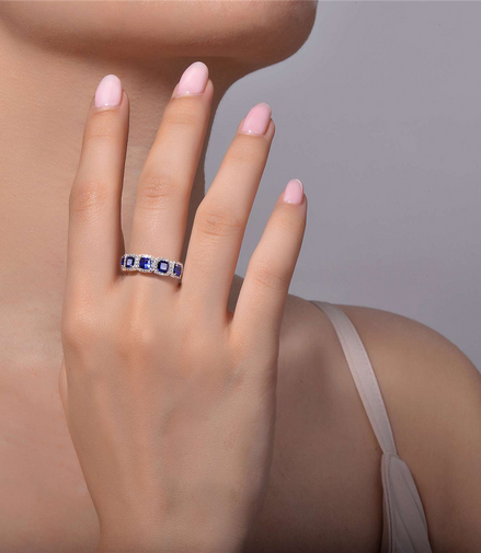 Lafonn 2.05 CTW Simulated Diamond Halo Anniversary Half Eternity Band