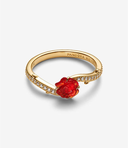 Disney Beauty and the Beast Enchanted Rose Ring Size 54