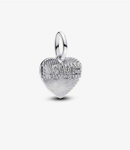 Pandora Moments Engravable Love Heart Dangle Charm