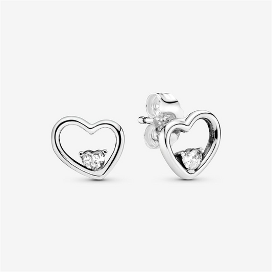 Pandora Moments Asymmetrical Heart Stud Earrings