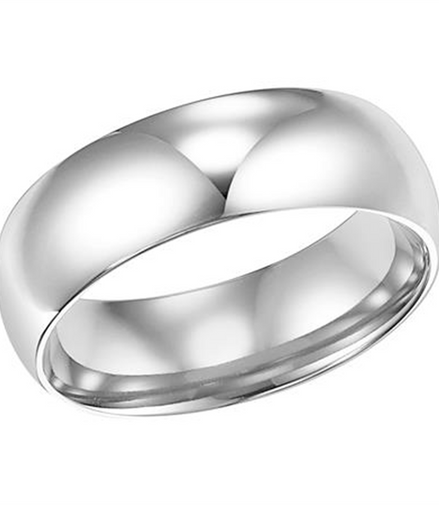 Frederick Goldman 14K White Gold Comfort Fit Wedding Band Size 12