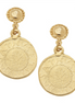 Susan Shaw Greek Coin Dangle Earrings