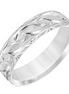 Fredrick Goldman 14K White Gold Low Dome Carved Wedding Band