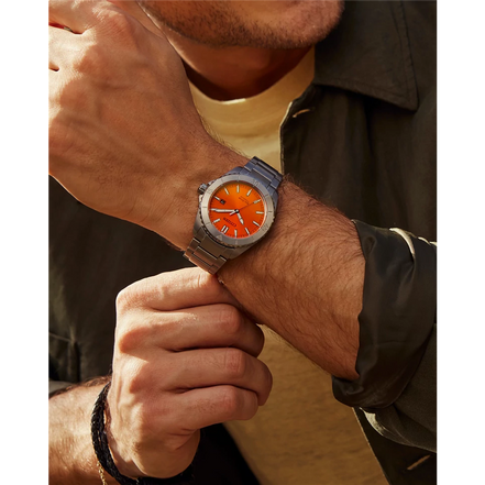 Citizen Eco-Drive Brycen Orange Dial Super Titanium Watch