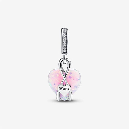 Pandora Moments Mom Opalescent Heart Dangle Charm