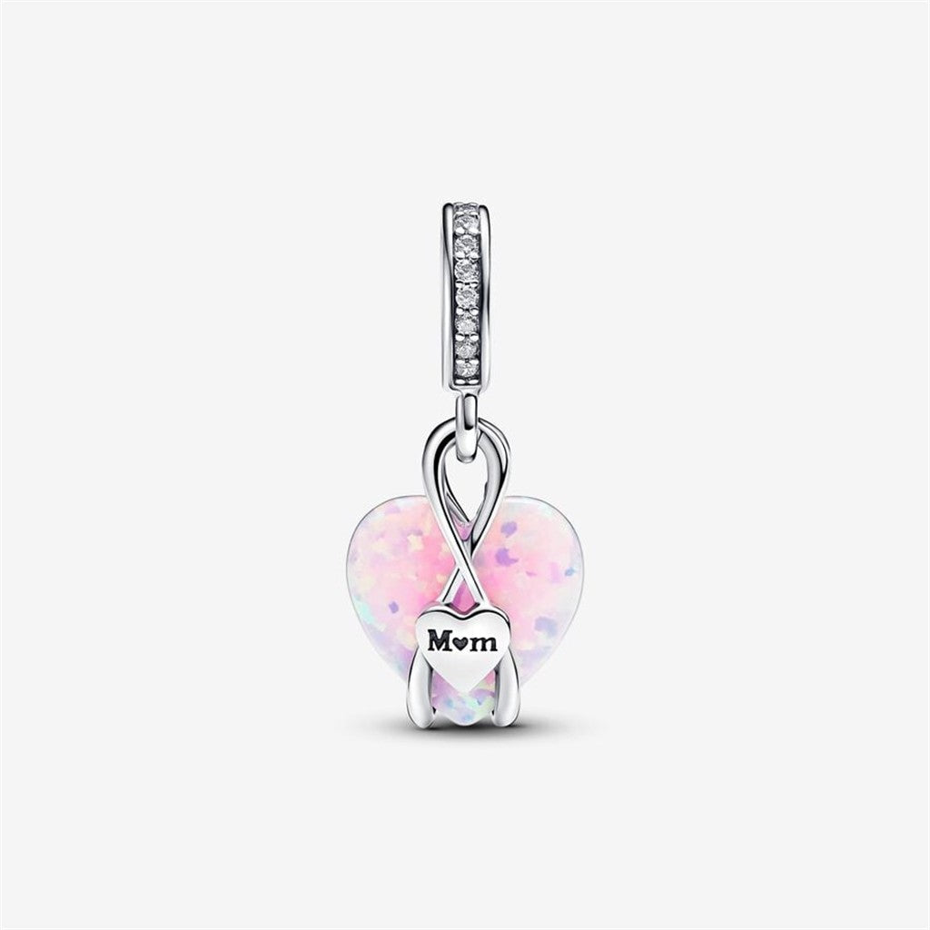 Pandora Moments Mom Opalescent Heart Dangle Charm