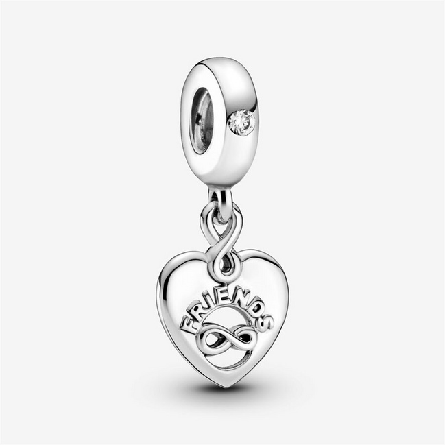 Pandora Moments Friends Forever Heart Dangle Charm