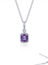 Lafonn 0.91 CTW Simulated Diamond And Simulated Amethyst February Birthstone Necklace